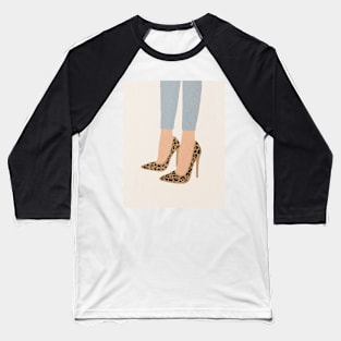 Leopard shoes, Legs Jeans, Mid century abstract art Baseball T-Shirt
